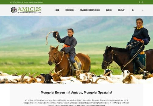 Amicus Mongolei reisen 14 tage